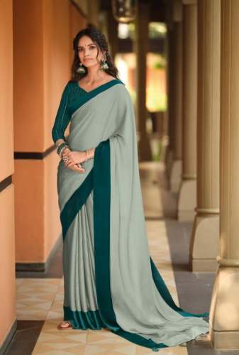 New Collection Sparsh Moss Saree By Kashv Brand by kashvi creation