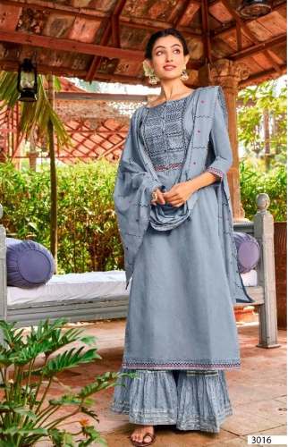 Fancy Ghommer Cotton Suit 3016 By KESSI  by Kessi Fabrics Pvt Ltd