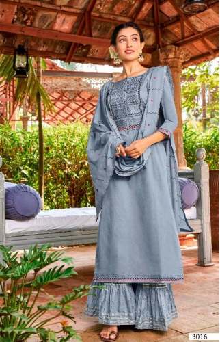 Fancy Ghommer Cotton Suit 3016 By KESSI 