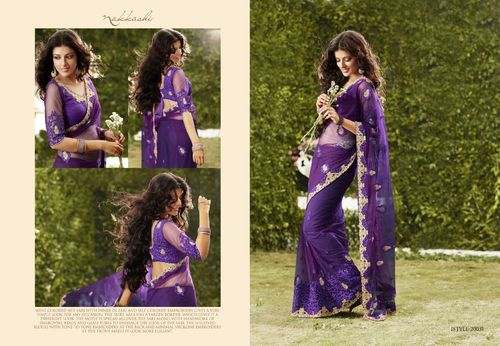 Beautiful Designer Embroidered Saree by RAJSHRI FASHIONS