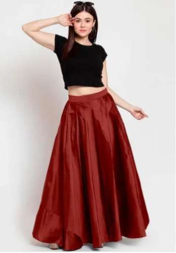  Designer Party Wear Taffeta Long Silk Skirt  by Poonam Designer