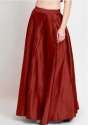  Designer Party Wear Taffeta Long Silk Skirt  thumb 1