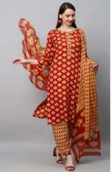 printed PURE cotton kurtis pant set 