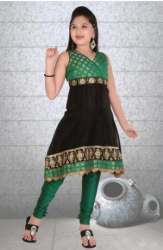 Designer Silk Churidar Girls Suits