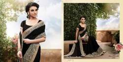 Black Ladies Designer Sarees