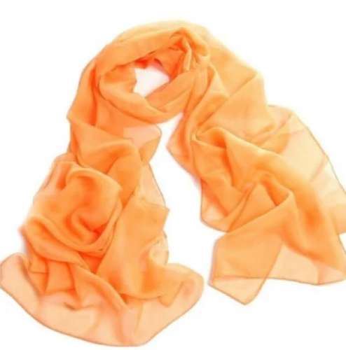 Orange Chiffon Silk Scarves