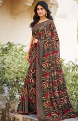 Buy Georgette Printed Saree By Laxmipati Saree