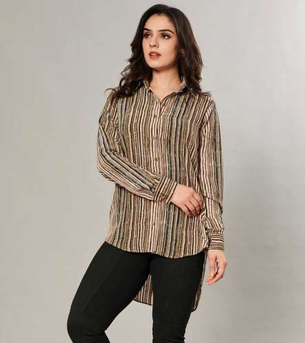 Kanebo Fabric Girls Printed Shirt 
