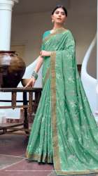 Rupali Vichitra Pista Green Sari By Laxmipati Sari