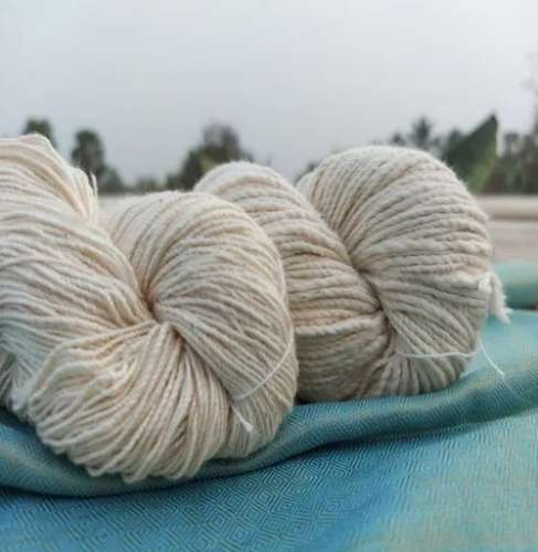 White Crochet Charkha Cotton Yarn by J P HANDLOOM