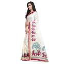 Get White Printed Saree By Riti Riwaz thumb 1