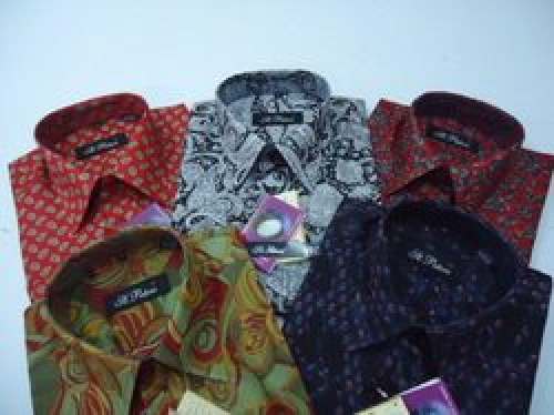 Mens Casual Printed Silk Shirts