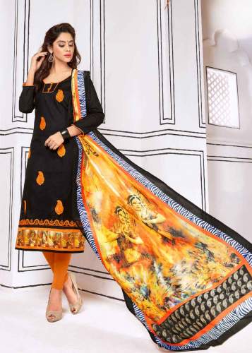 Black salwar suit clearance with colourful dupatta