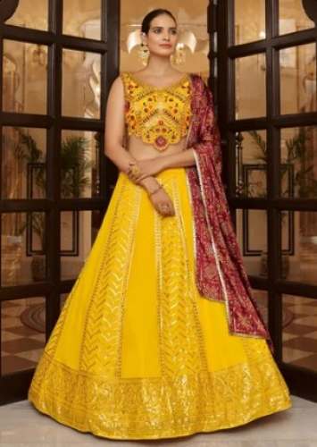 Gunj Fashion Presents Haldi Special Yellow Lehenga by Gunj Fashion