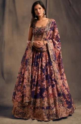 Latest Organza Digital Printed Lehenga Choli  by Gunj Fashion