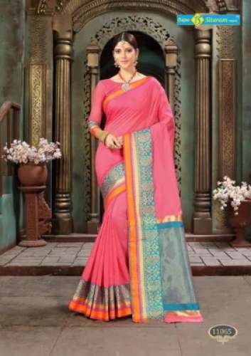 Pink Party Wear Sarees From Surat by Bapa Sitaram Prints