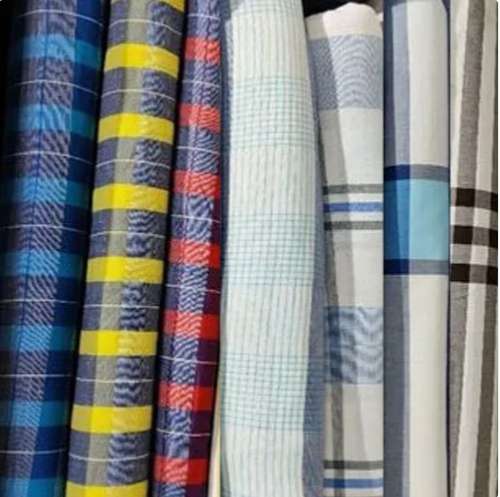 Linen Check shirting cotton Fabric  by AGGARWAL and SONS