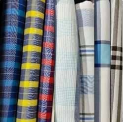 Linen Check shirting cotton Fabric 