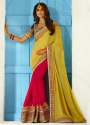 Border Designer Sarees With Embroidered Blouse