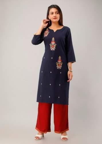 Vastra Cotton Straight Kurti by Aarav International