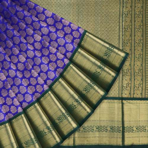Azure Blue Kanjivaram Silk Saree 