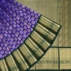 Azure Blue Kanjivaram Silk Saree 