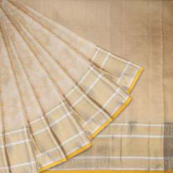 Late Golden Handloom Kanjivaram Silk Saree 