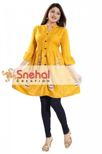 Casual Short Kurtis by Snehal Creation