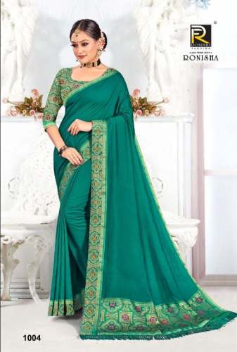 Get Designer Vichitra Silk Saree By Ronisa Brand
