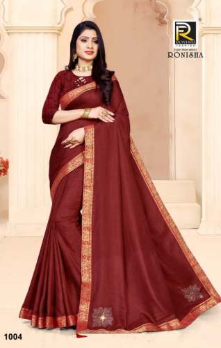 Get Fancy Dola Silk Saree By Ranjna Ronisha by Ranjna Ronisha Sarees