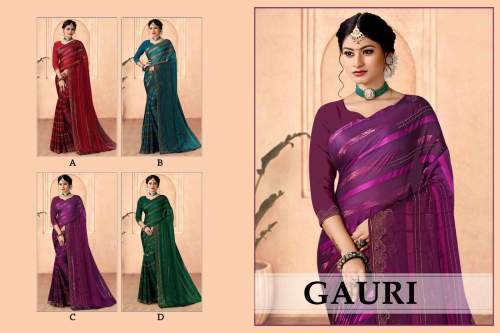 Ranjna Saree Presents GAURI  border siroski diamond Saree