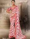 Black And Red Zig Zag Printed saree thumb 2