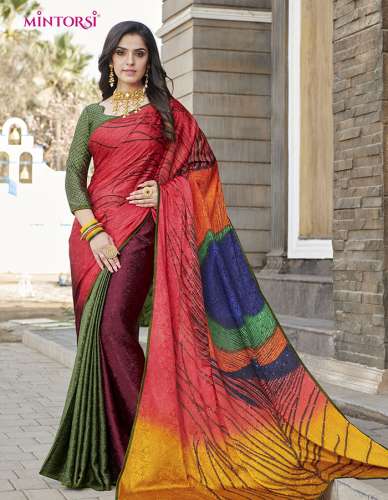 Multi Color Peacock Saree Catalog  by Varsiddhi Fashions Pvt Ltd