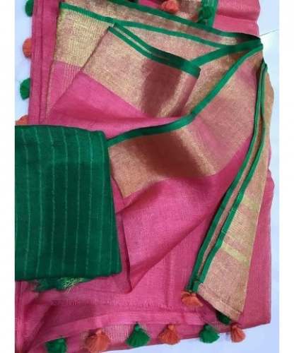 Pure Linen Saree