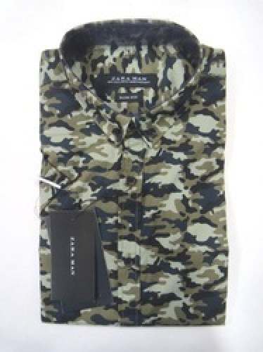 Mens Designer Army Print Shirt