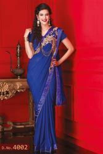 Elegant Hand Embroidered Saree