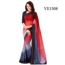 Georgette Plain Sarees