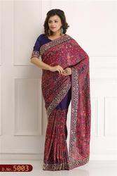 Hand Woven Saree With Work