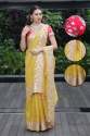 Yellow Gotta Work Saree by Nirmal Creation