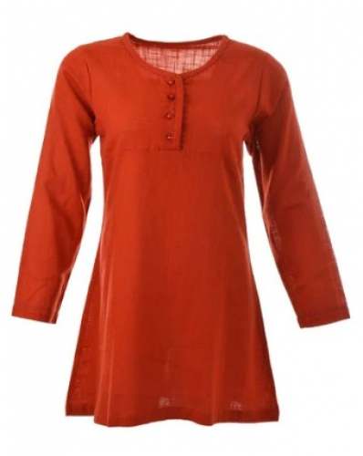 New Collection Plain Red Short Kurti For Women by Kobid Enterprises
