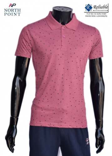 Half sleeves Collar Printed T-Shirt For Men 