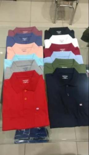 Mens 190 Gsm Plain Collar T Shirt  by Reliable Enterprises