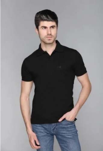Mens Plain Collor Cotton Polo Neck T Shirt  by Raju Oswal Hosiery Factory