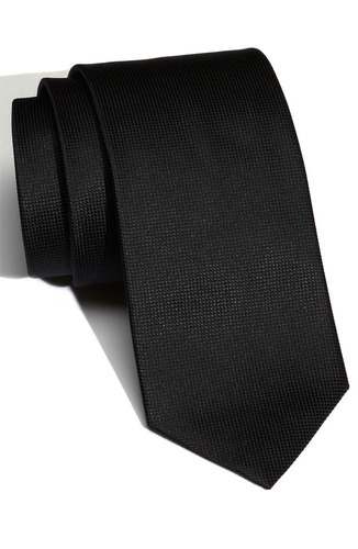 black plain formal tie by Creative India Exports