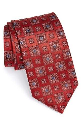 box printed woven tie
