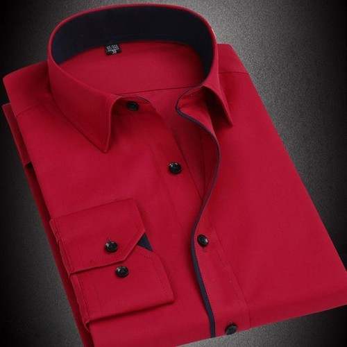 long sleeve cotton solid shirt