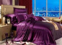 Polyester silk bed set