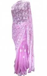 Unique Chiffon Hand Chikankari Lucknowi Saree