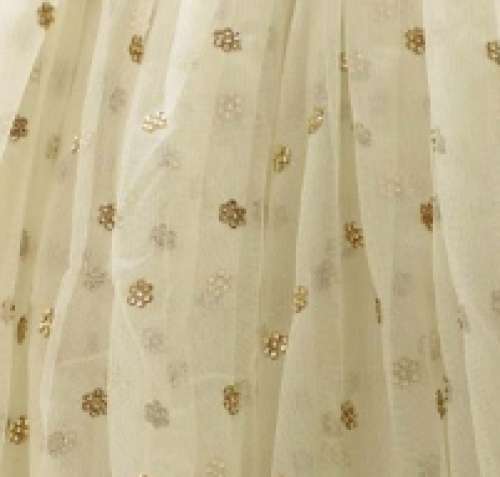Silk India Corporation Net Butti Work Fabric