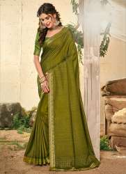 KALISTA FASHION Hat Trick Vichitra Silk Weaving Traditional Wear Saree